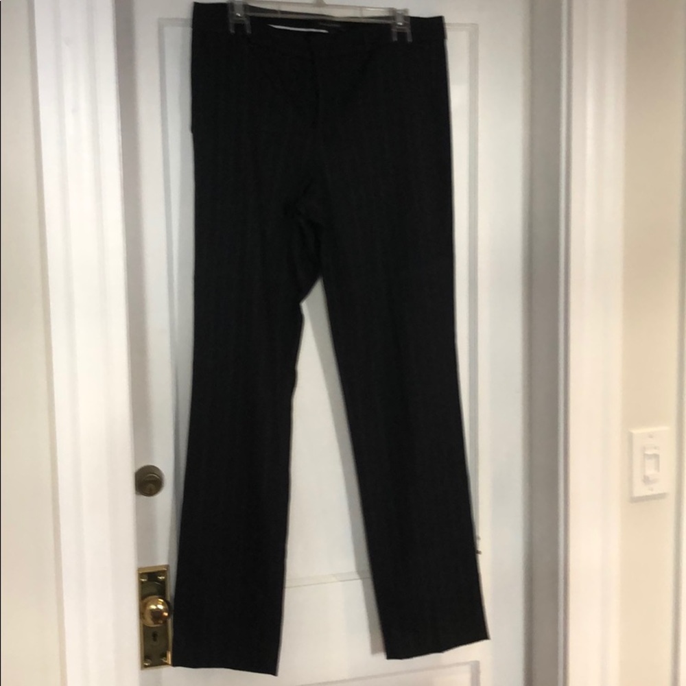 Charcoal pinstripe flannel slacks